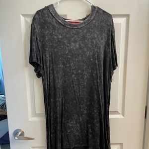 AKIRA Acid Wash T-shirt Dress with open back